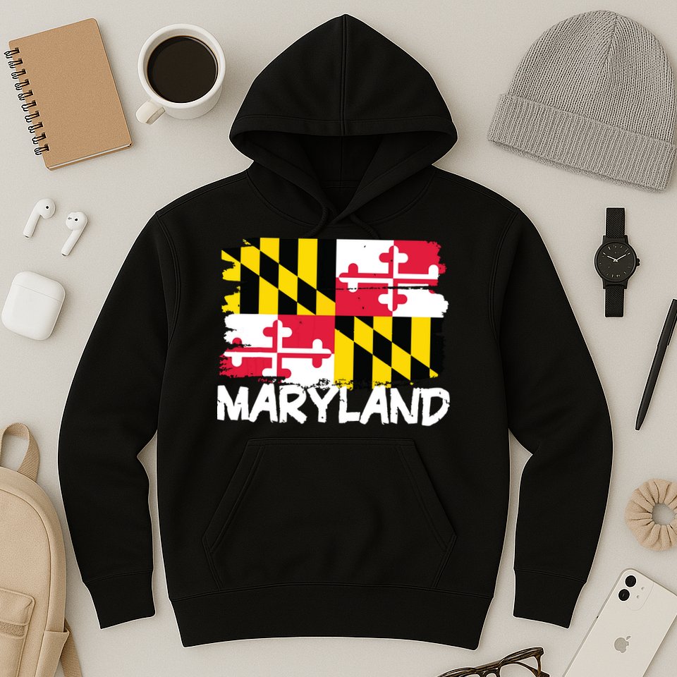 Cool Maryland Flag Hoodie