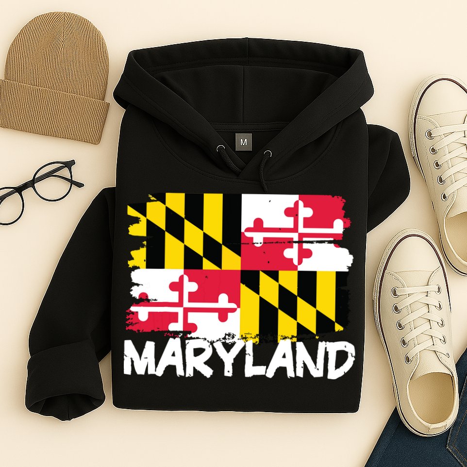 Cool Maryland Flag Hoodie
