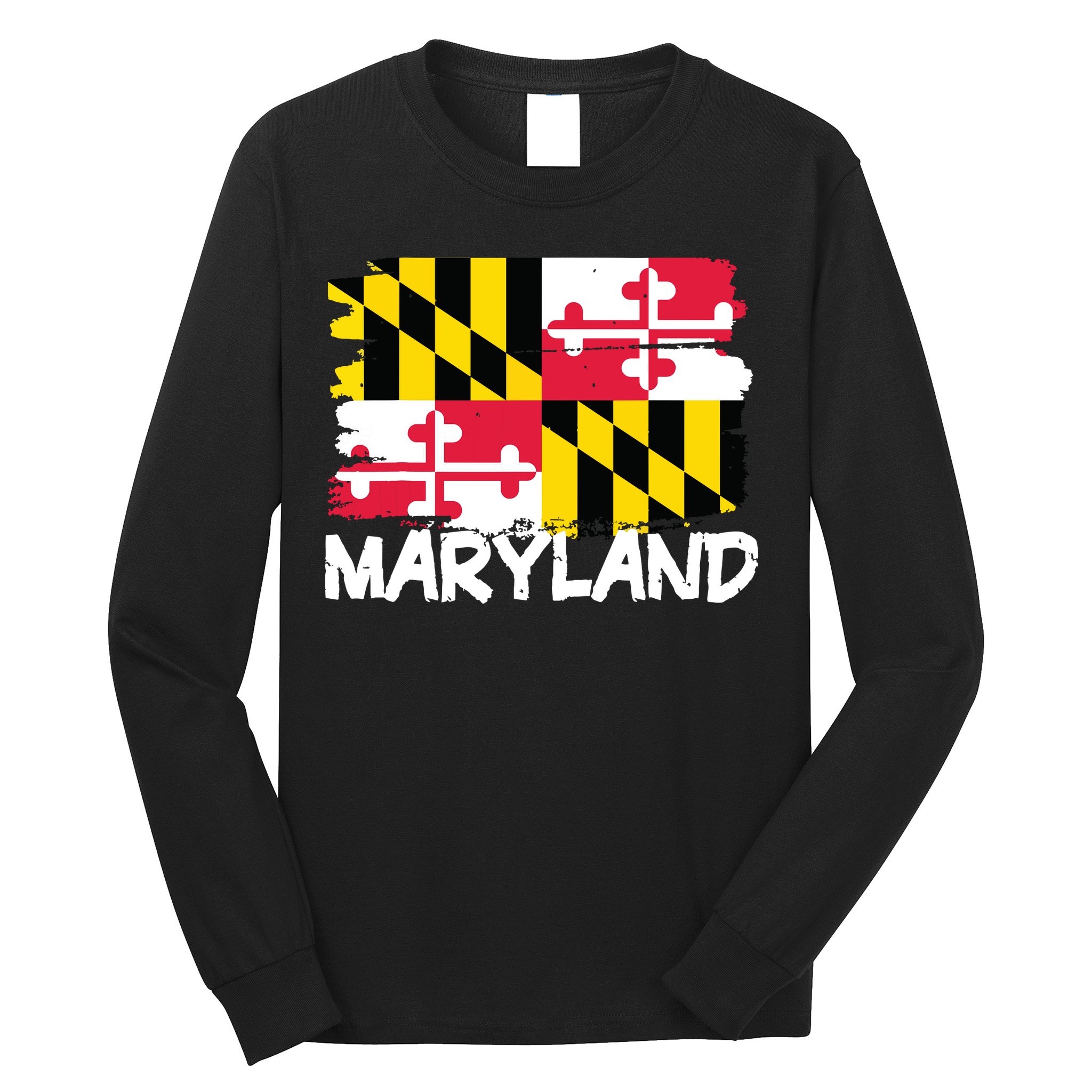 Cool Maryland Flag Long Sleeve Shirt