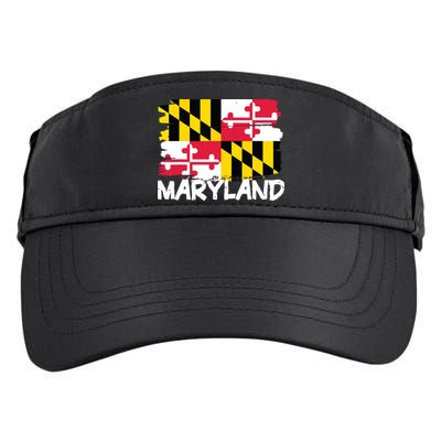 Cool Maryland Flag Adult Drive Performance Visor