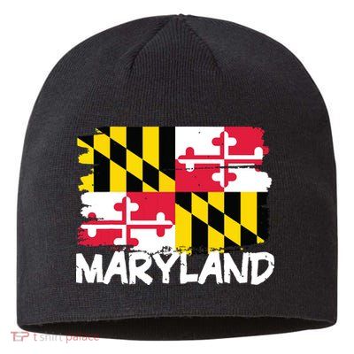 Cool Maryland Flag Sustainable Beanie