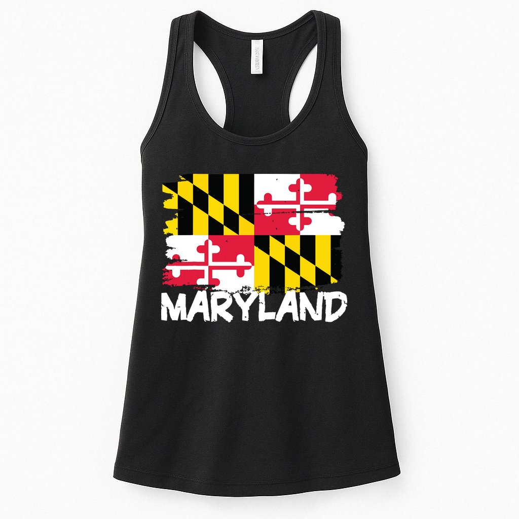 Cool Maryland Flag Womens Tank Top