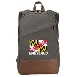 Cool Maryland Flag Cotton Canvas Backpack