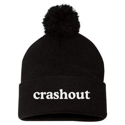 Crashout Meme Funny Pom Pom 12in Knit Beanie