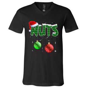 Chestnuts Matching Family Funny Chest Nuts Christmas Couples V-Neck T-Shirt