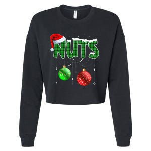 Chestnuts Matching Family Funny Chest Nuts Christmas Couples Cropped Pullover Crew