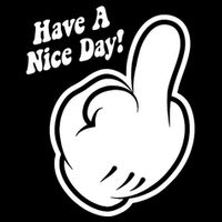 Cartoon Middle Finger Have A Nice Day Cooling Performance Crew T-Shirt