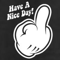 Cartoon Middle Finger Have A Nice Day 15oz Campfire Ceramic Mug