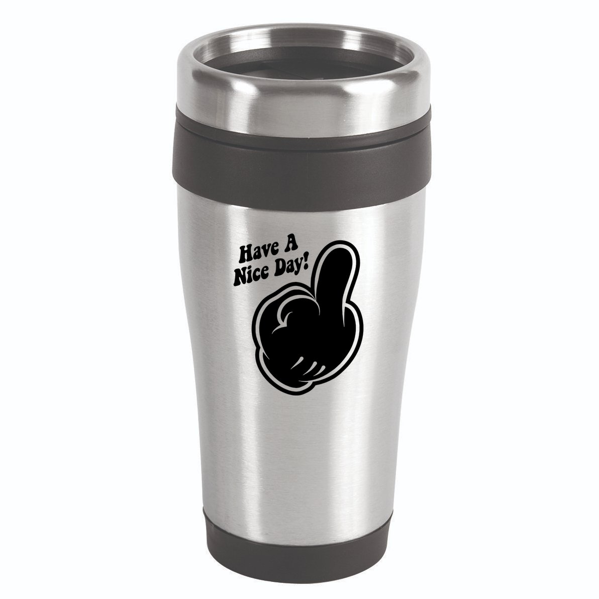 Cartoon Middle Finger Have A Nice Day 16oz Travel Tumbler