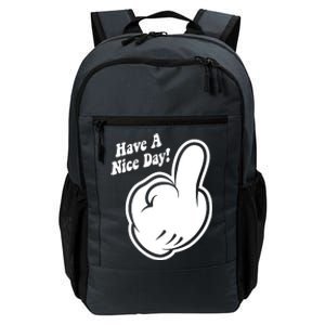 Cartoon Middle Finger Have A Nice Day Daily Commute Backpack