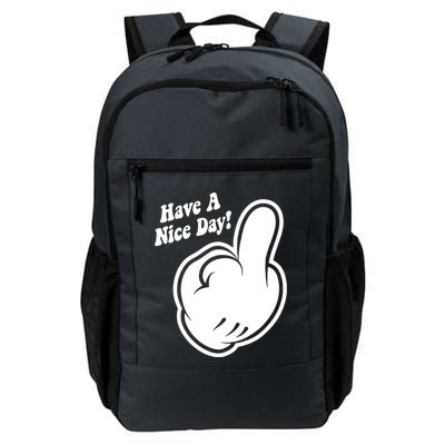 Cartoon Middle Finger Have A Nice Day Backpack