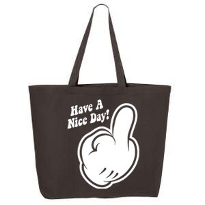 Cartoon Middle Finger Have A Nice Day 25L Jumbo Tote