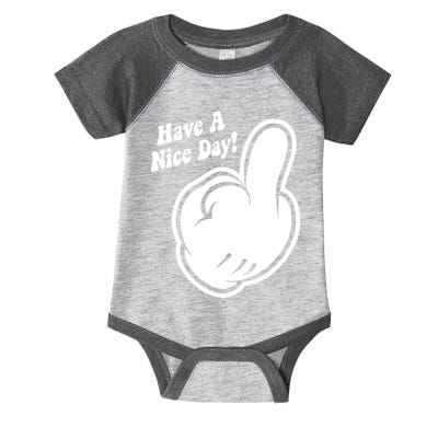 Cartoon Middle Finger Have A Nice Day Infant Baby Jersey Bodysuit