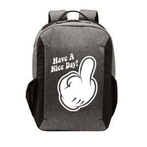 Cartoon Middle Finger Have A Nice Day Vector Backpack