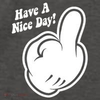 Cartoon Middle Finger Have A Nice Day Vector Backpack