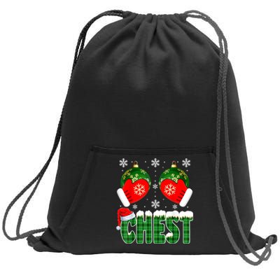 Chestnuts Matching Family Funny Chest Nuts Christmas Couples Sweatshirt Cinch Pack Bag