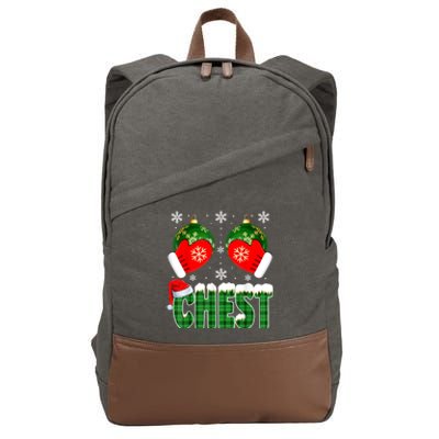 Chestnuts Matching Family Funny Chest Nuts Christmas Couples Cotton Canvas Backpack