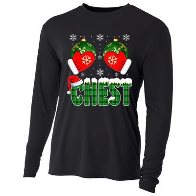 Chestnuts Matching Family Funny Chest Nuts Christmas Couples Cooling Performance Long Sleeve Crew