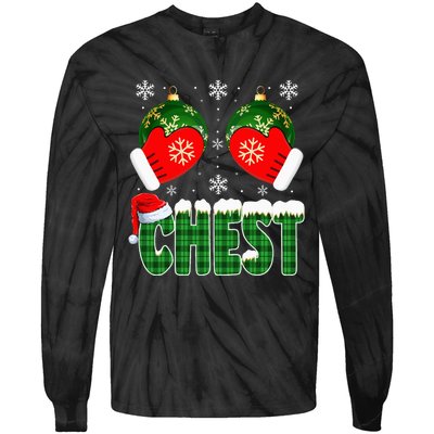 Chestnuts Matching Family Funny Chest Nuts Christmas Couples Tie-Dye Long Sleeve Shirt