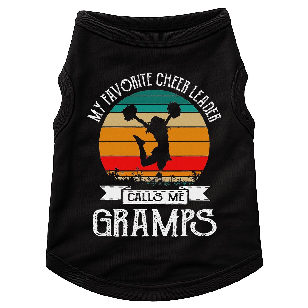 Cheerleading My Favorite Cheerleader Calls Me Gramps Doggie Tank