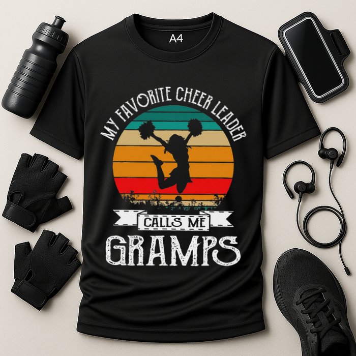 Cheerleading My Favorite Cheerleader Calls Me Gramps Cooling Performance Crew T-Shirt