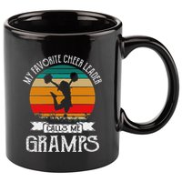 Cheerleading My Favorite Cheerleader Calls Me Gramps 11oz C Handle Ceramic Mug