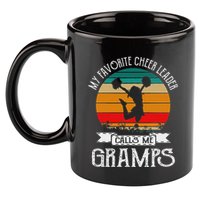Cheerleading My Favorite Cheerleader Calls Me Gramps 11oz C Handle Ceramic Mug