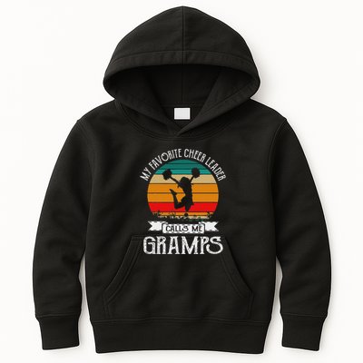 Cheerleading My Favorite Cheerleader Calls Me Gramps Kids Hoodie