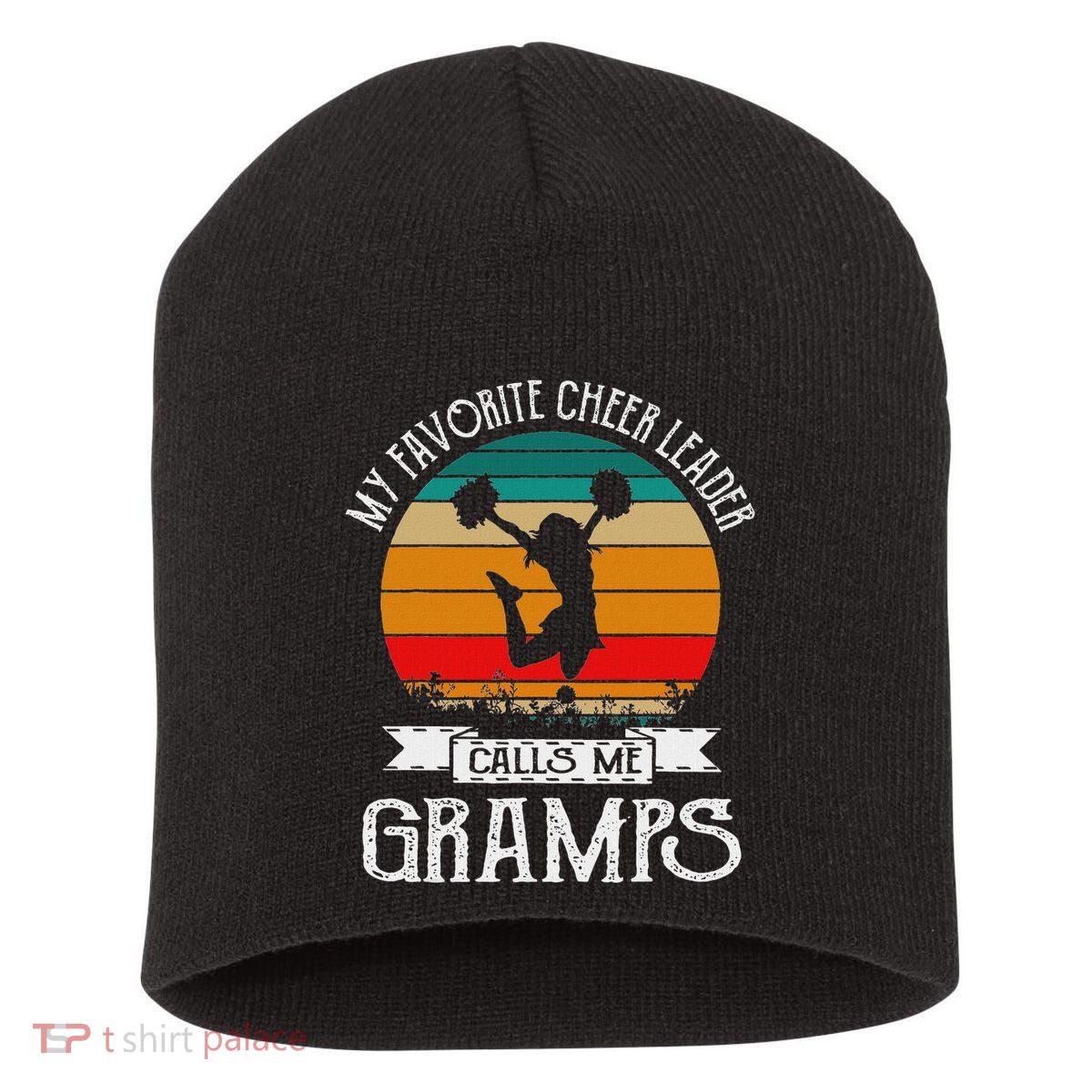 Cheerleading My Favorite Cheerleader Calls Me Gramps Short Acrylic Beanie