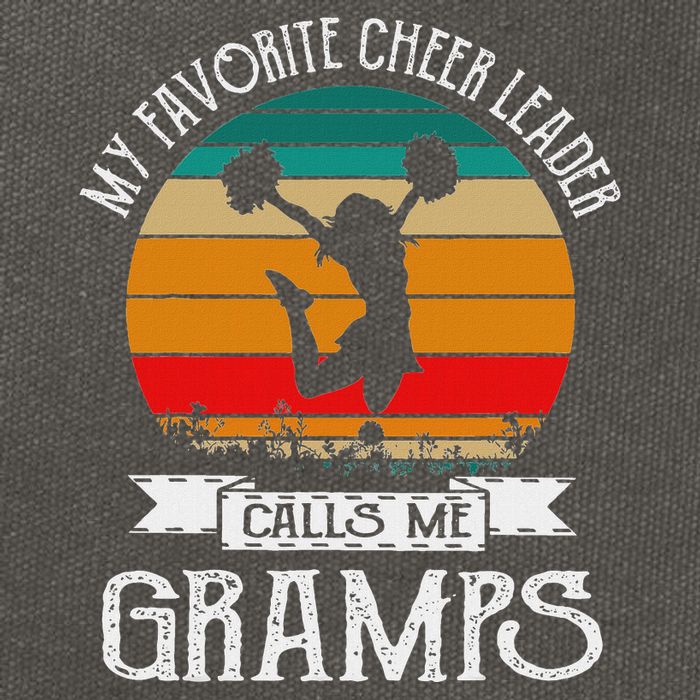 Cheerleading My Favorite Cheerleader Calls Me Gramps Cotton Canvas Backpack
