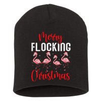 Christmas Merry Flocking Christmas Flamingo Short Acrylic Beanie