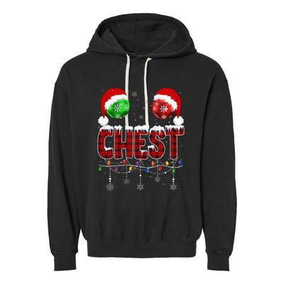 Chestnuts Matching Family Funny Chest Nuts Christmas Couples Garment-Dyed Fleece Hoodie