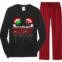 Chestnuts Matching Family Funny Chest Nuts Christmas Couples Long Sleeve Pajama Set