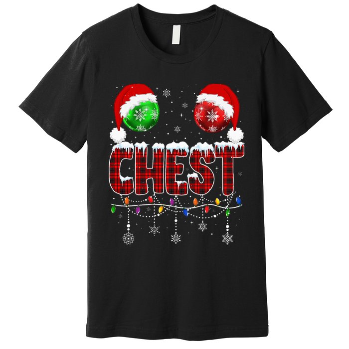 Chestnuts Matching Family Funny Chest Nuts Christmas Couples Premium T-Shirt