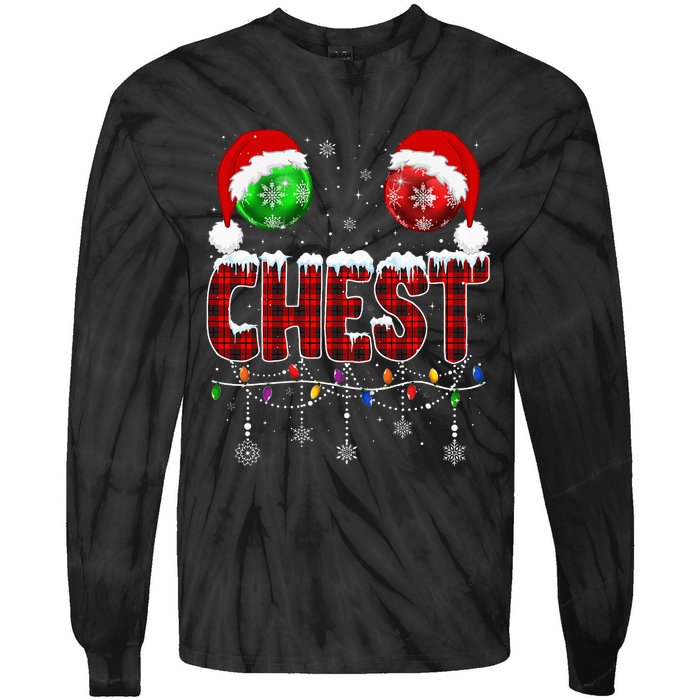 Chestnuts Matching Family Funny Chest Nuts Christmas Couples Tie-Dye Long Sleeve Shirt