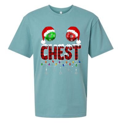 Chestnuts Matching Family Funny Chest Nuts Christmas Couples Sueded Cloud Jersey T-Shirt