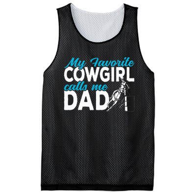 Cowgirl My Favorite Cowgirl Calls Me Dad Barrel Racing Mesh Reversible Basketball Jersey Tank