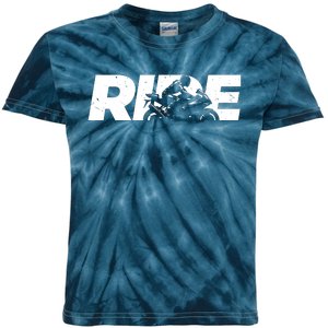 Cool Motorcycle For Sport Ride Motorcycle Rider Kids Tie-Dye T-Shirt