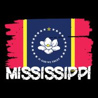 Cool Mississippi Flag Stripe Pom Pom Beanie