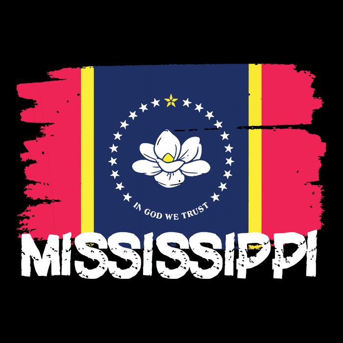 Cool Mississippi Flag Stripe Pom Pom Beanie