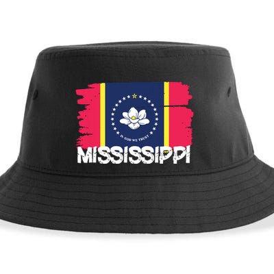 Cool Mississippi Flag Sustainable Bucket Hat