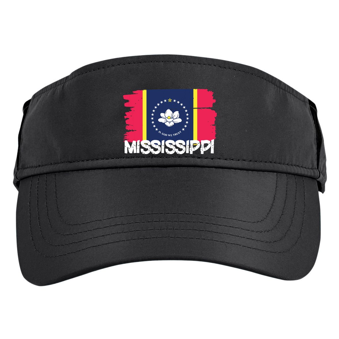 Cool Mississippi Flag Adult Drive Performance Visor