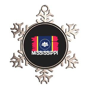 Cool Mississippi Flag Metallic Star Ornament