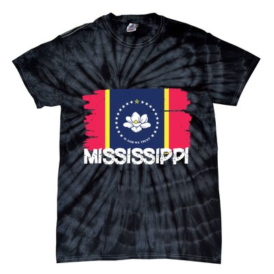 Cool Mississippi Flag Tie-Dye T-Shirt