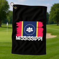 Cool Mississippi Flag Golf Towel