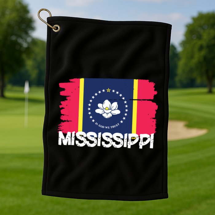 Cool Mississippi Flag Golf Towel