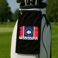 Cool Mississippi Flag Golf Towel