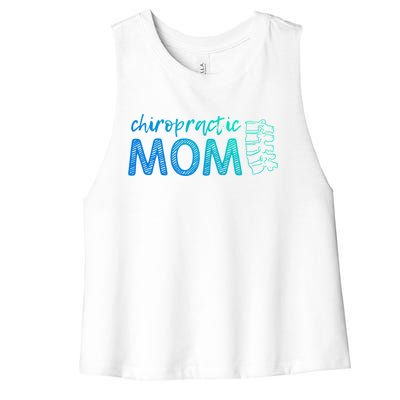 Chiropractic Mom Funny Chiropractor Mother's Day Chiro Humor Great Gift Women's Racerback Cropped Tank