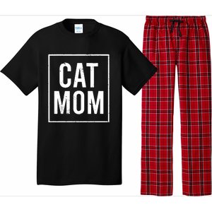 Cat Mom Gifts Design Funny Cat Mom Modern Mother Mommy Pajama Set