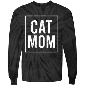 Cat Mom Gifts Design Funny Cat Mom Modern Mother Mommy Tie-Dye Long Sleeve Shirt